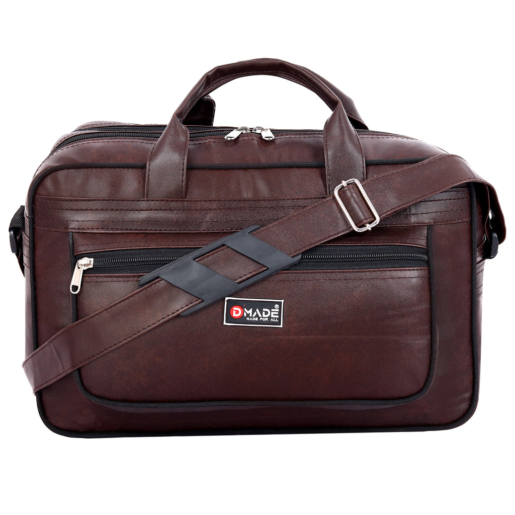 DMADE Brown Durable Office Bags for Daily Use | Professional Laptop & Business Bags