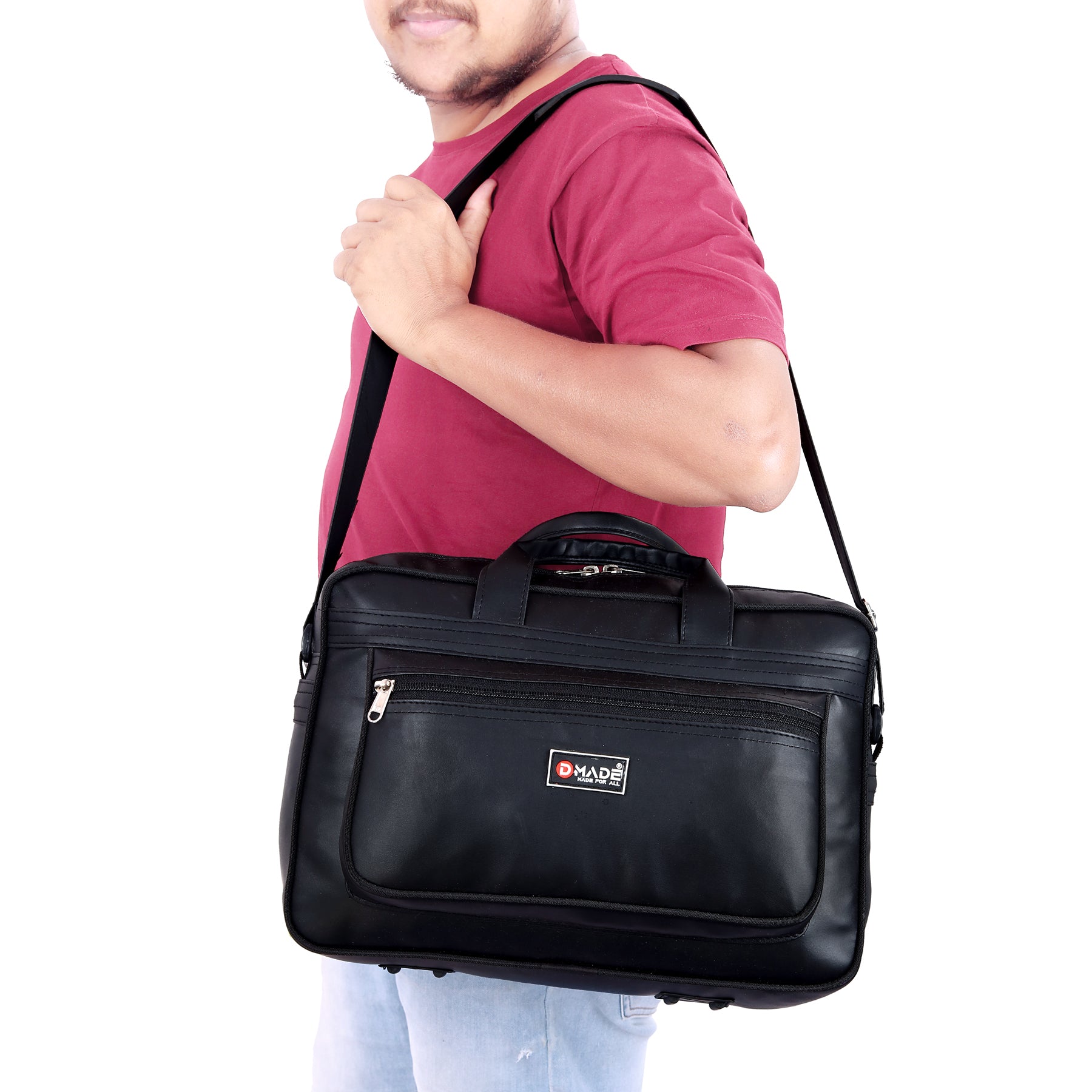 DMADE Black Durable Office Bags for Daily Use | Professional Laptop & Business Bags