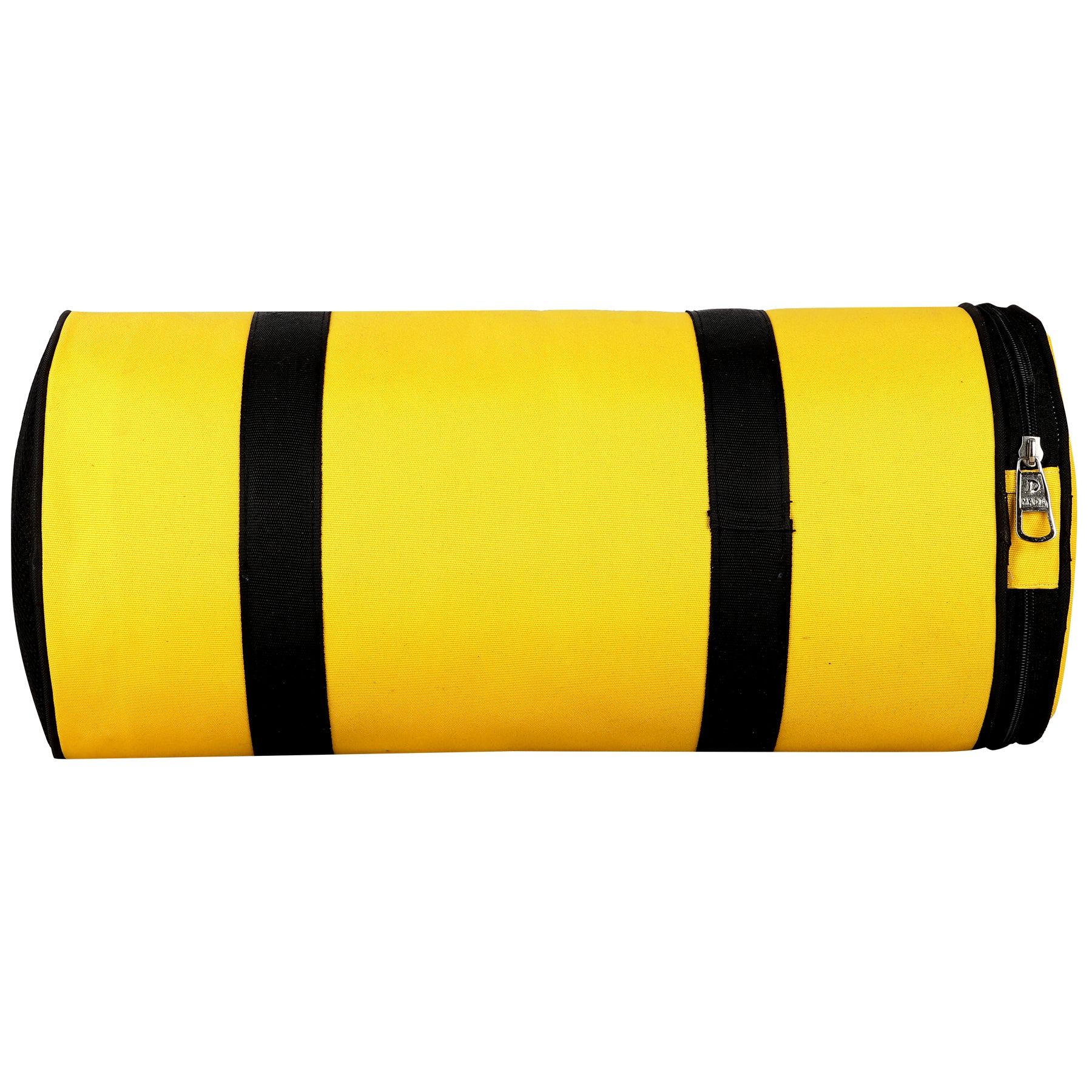 DMADE Yellow and Black Fitness Duffel Bag with Shoe Storage & Motivational Print for Men & Women