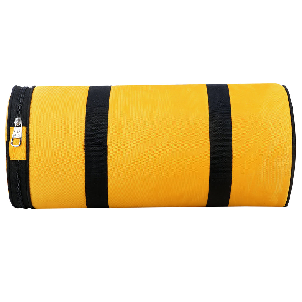 DMADE Yellow Gym Bag with Motivational Quotes & Separate Shoe Compartment