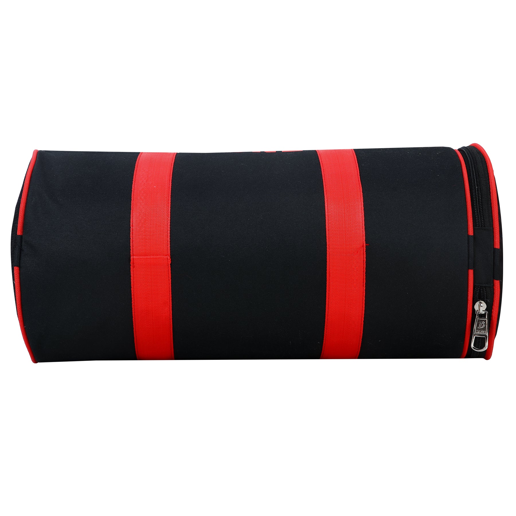 DMADE Black and Red Fitness Duffel Bag with Shoe Storage & Motivational Print for Men & Women