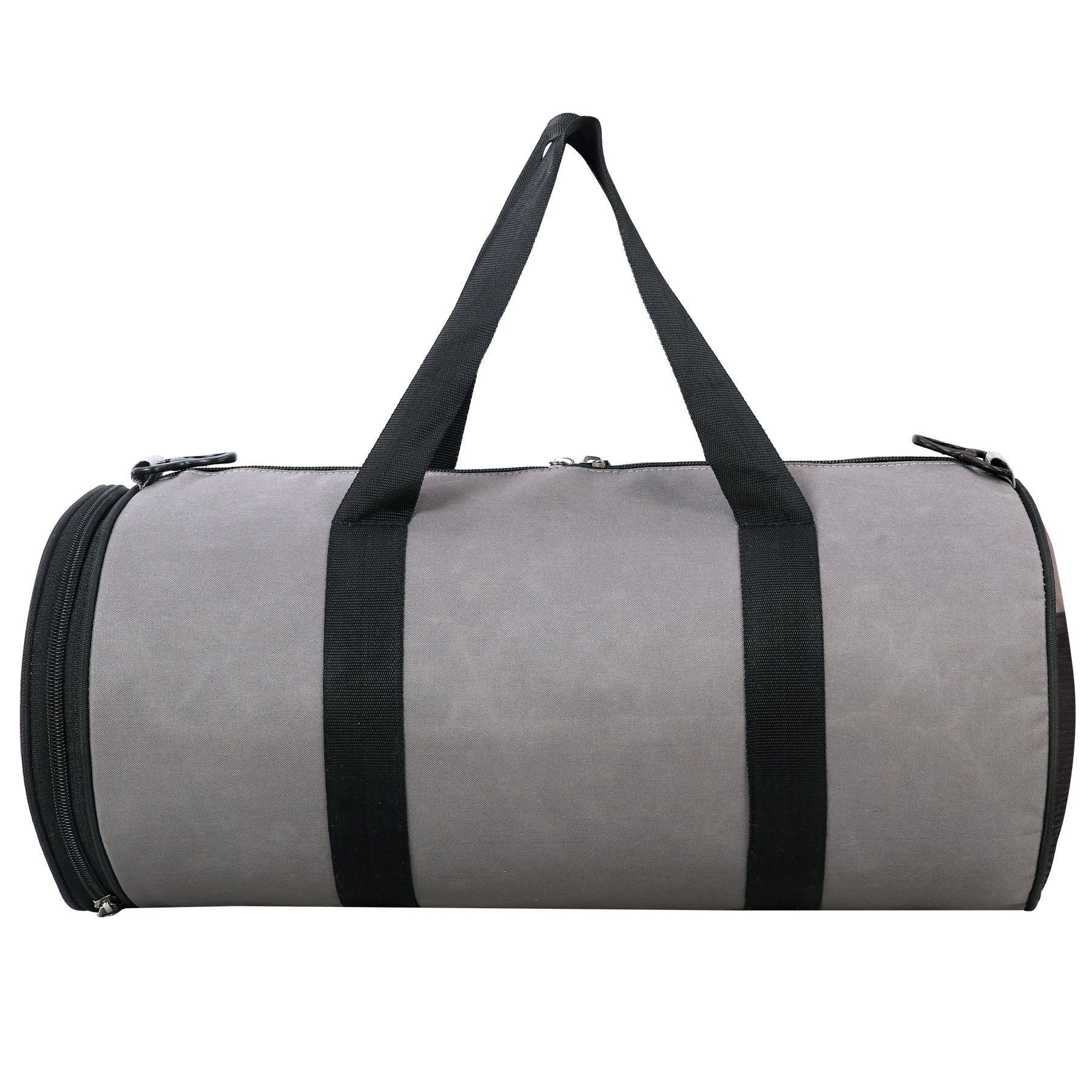 DMADE Grey Fitness Duffel Bag with Shoe Storage & Motivational Print for Men & Women