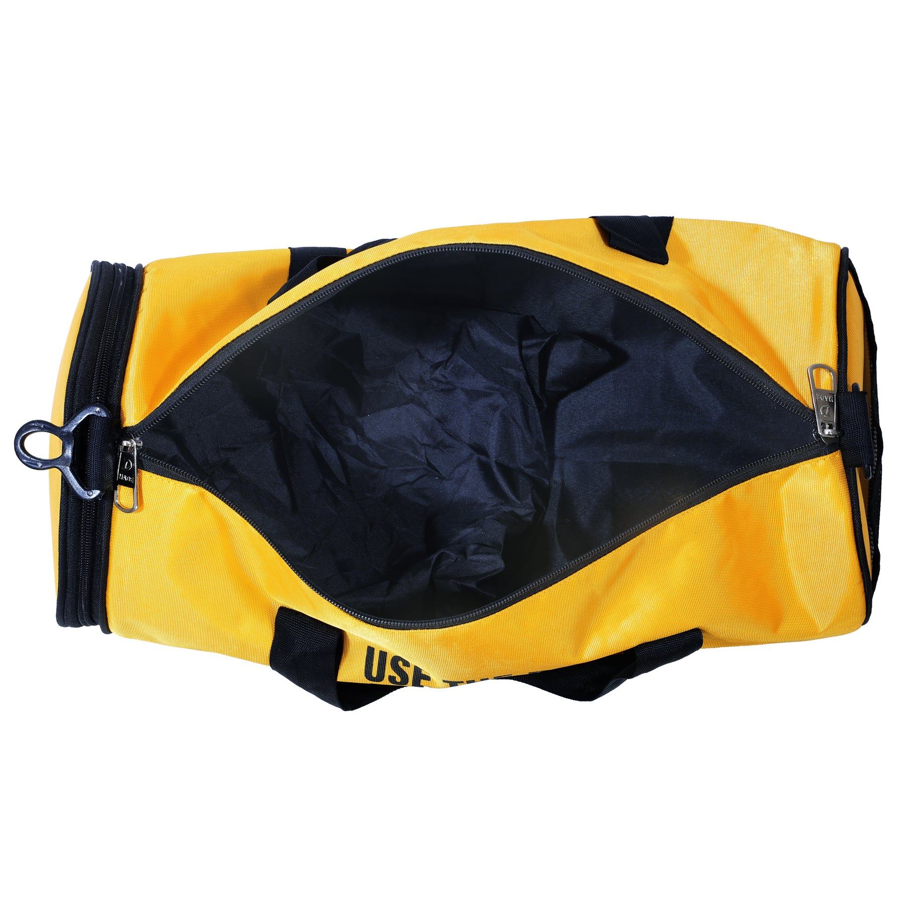 DMADE Yellow Gym Bag with Motivational Quotes & Separate Shoe Compartment