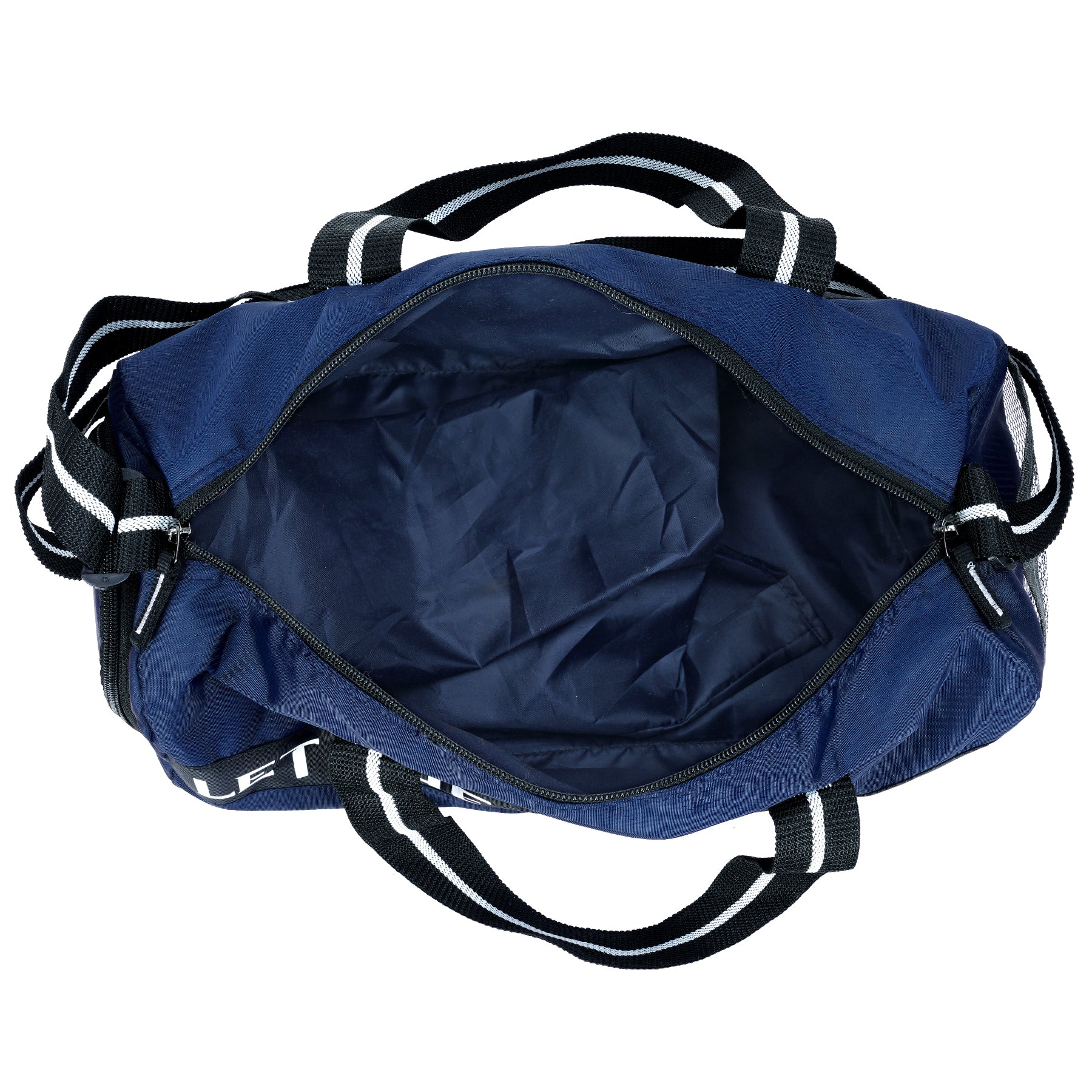 DMADE Blue Gym Bag with Motivational Quotes & Separate Shoe Compartment