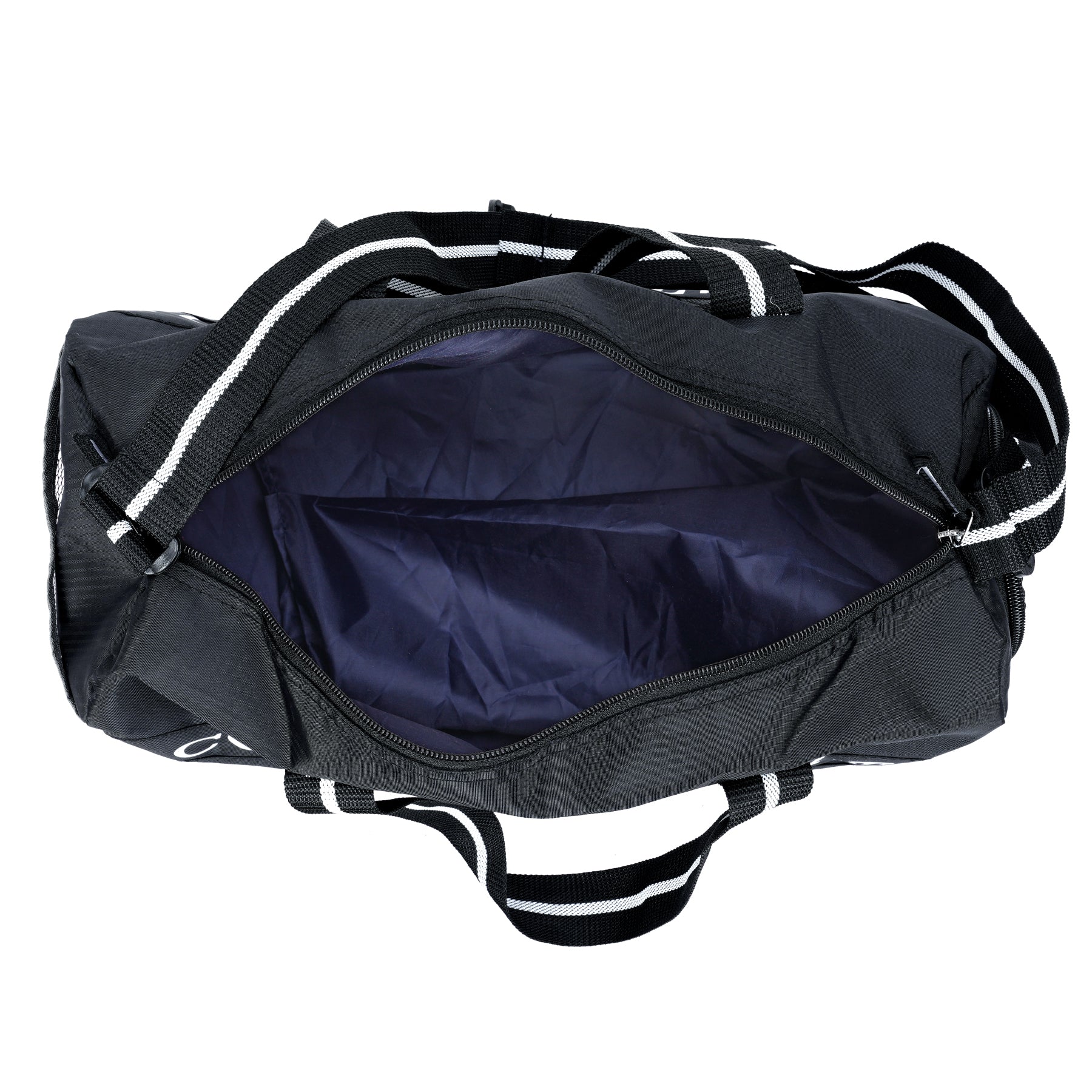 DMADE Black Gym Bag with Motivational Quotes & Separate Shoe Compartment