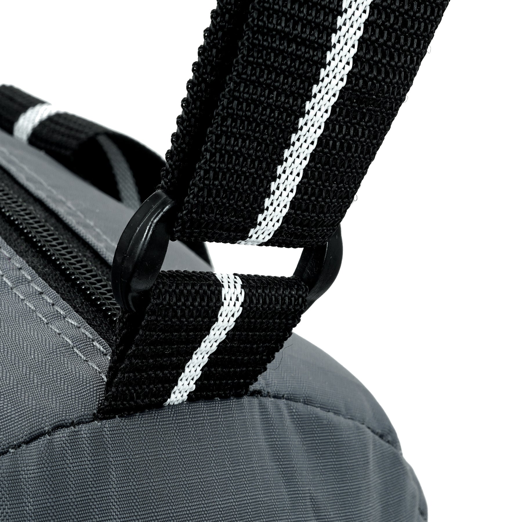 DMADE Grey and Black Fitness Duffel Bag with Shoe Storage & Motivational Print for Men & Women