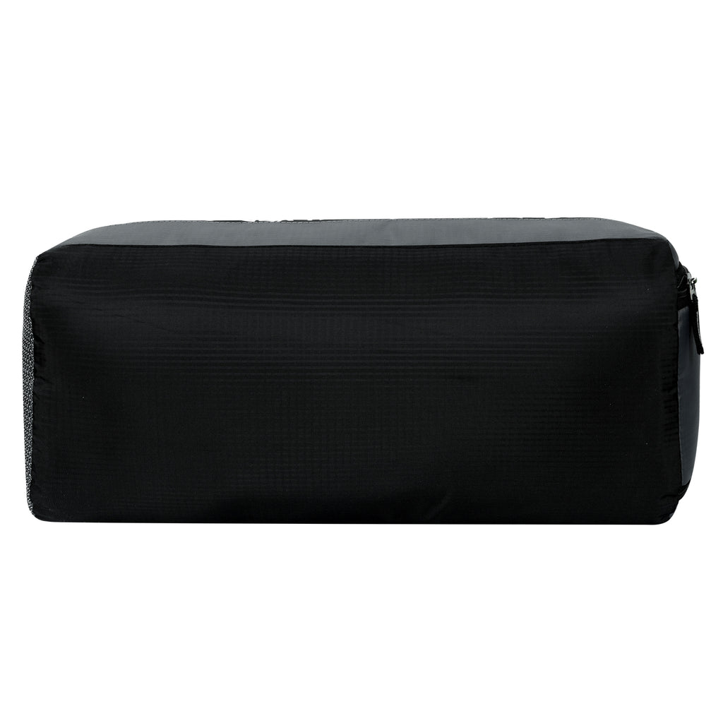 DMADE Grey and Black Fitness Duffel Bag with Shoe Storage & Motivational Print for Men & Women
