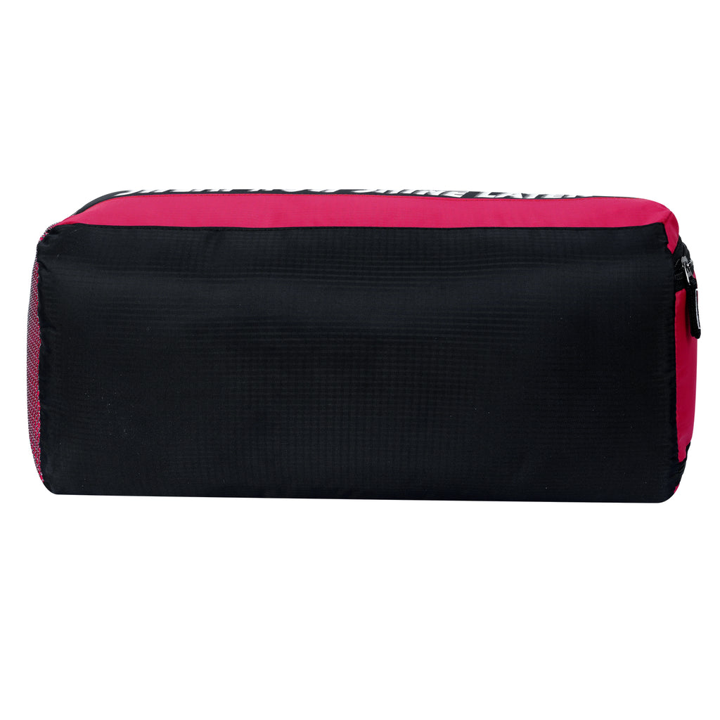 DMADE Red and Black Fitness Duffel Bag with Shoe Storage & Motivational Print for Men & Women