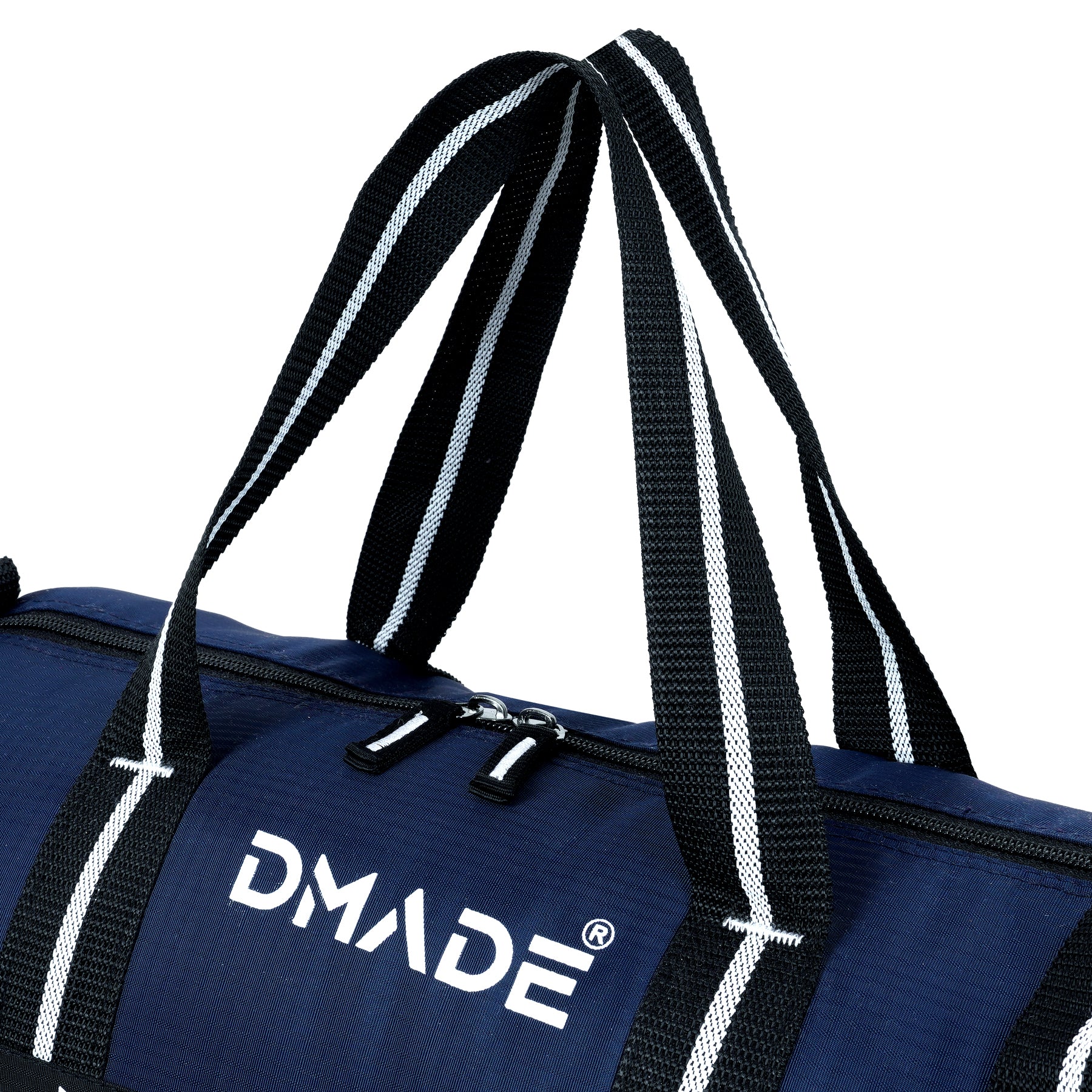 DMADE Blue Gym Bag with Motivational Quotes & Separate Shoe Compartment
