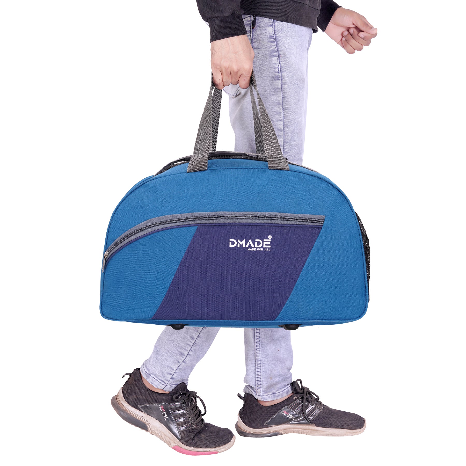 DMADE Stylish Sky Blue Travel Duffel Bag for Men & Women | Lightweight Gym, Weekend & Carry-On Bag