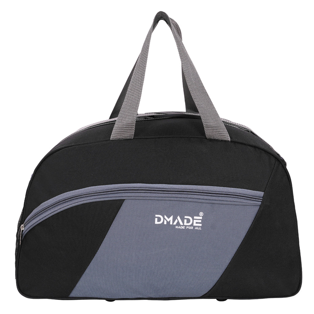 DMADE Stylish Black Travel Duffel Bag for Men & Women | Lightweight Gym, Weekend & Carry-On Bag