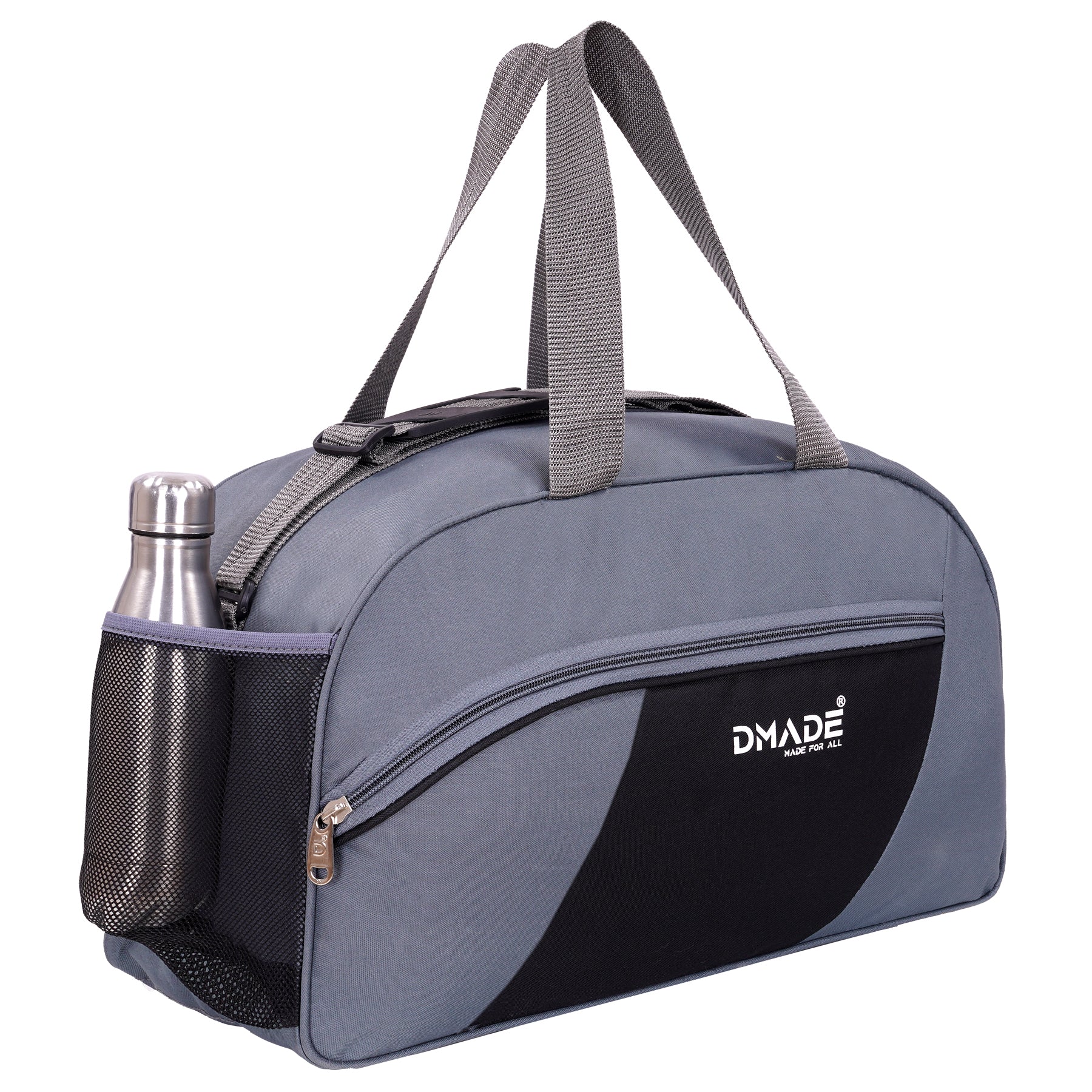 DMADE Stylish Grey Travel Duffel Bag for Men & Women | Lightweight Gym, Weekend & Carry-On Bag